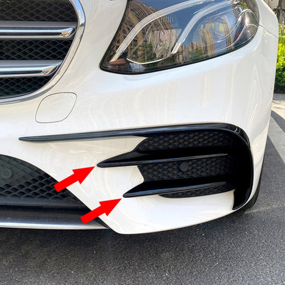 Car Front Bumper AMG Air Inlet Grille Decoration Sticker Strip for Mercedes-Benz E Class W213 2016-2020/E200/E260/E300 (Black) - In Car by buy2fix | Online Shopping UK | buy2fix