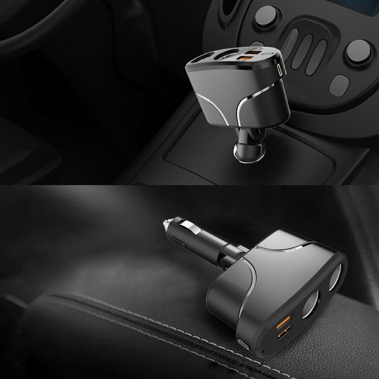 TR35 Car 2 in 1 Cigarette Lighter Extension Socket 20W PD Fast Charge QC3.0 USB Charger - In Car by buy2fix | Online Shopping UK | buy2fix