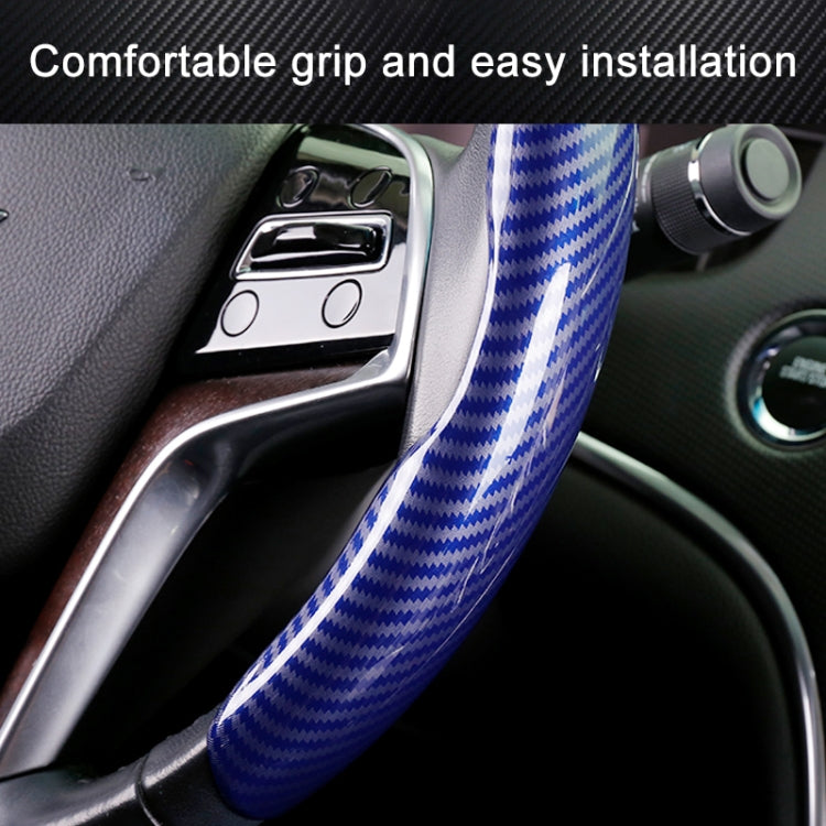 Car Universal Carbon Fiber Steering Wheel Cover (Blue) - In Car by buy2fix | Online Shopping UK | buy2fix