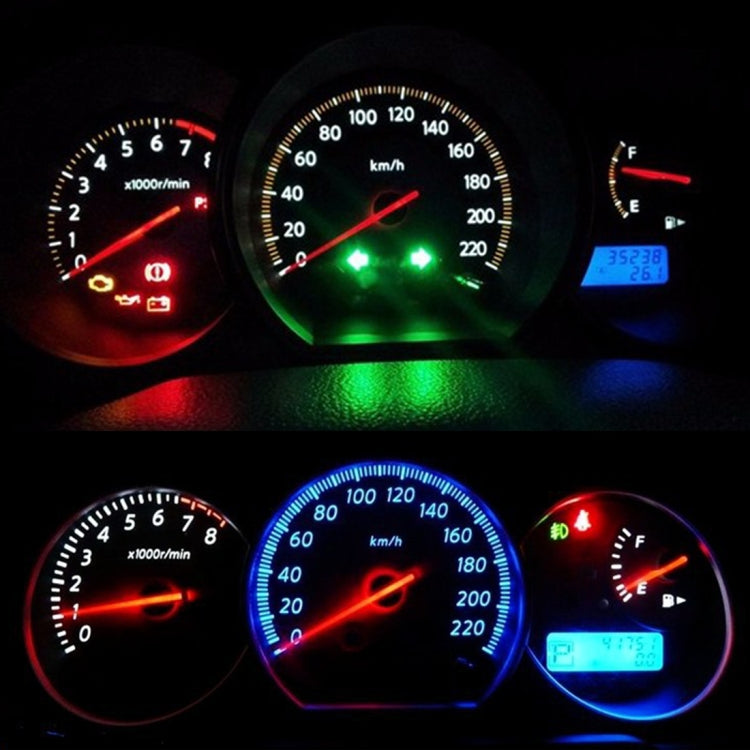 10 in 1 Car T5 0.2W DC12V Instrument Panel LED Decorative Light(Green Light) - In Car by buy2fix | Online Shopping UK | buy2fix