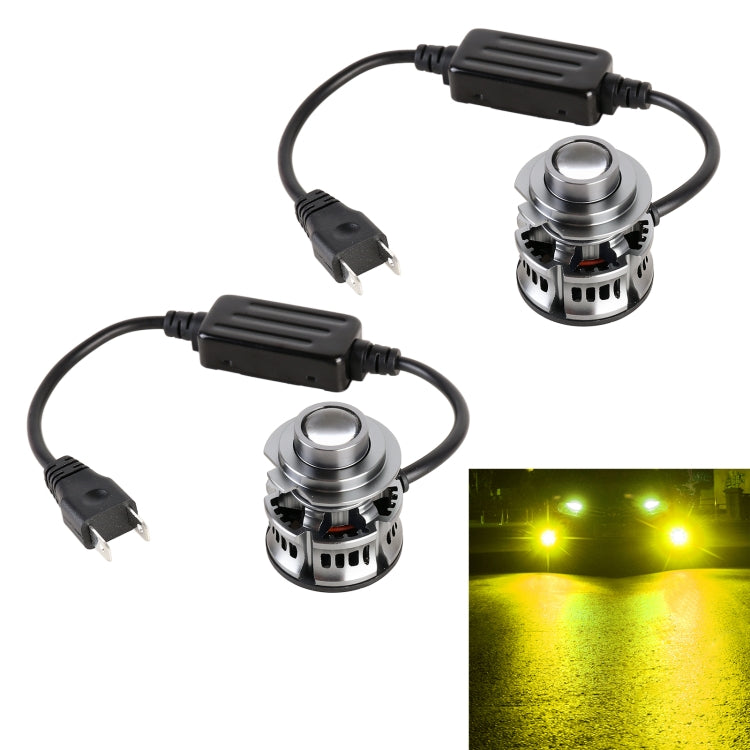 1 Pair H7 27W / DC12V Car Aluminum Alloy LED Headlight (Gold Light) - In Car by buy2fix | Online Shopping UK | buy2fix