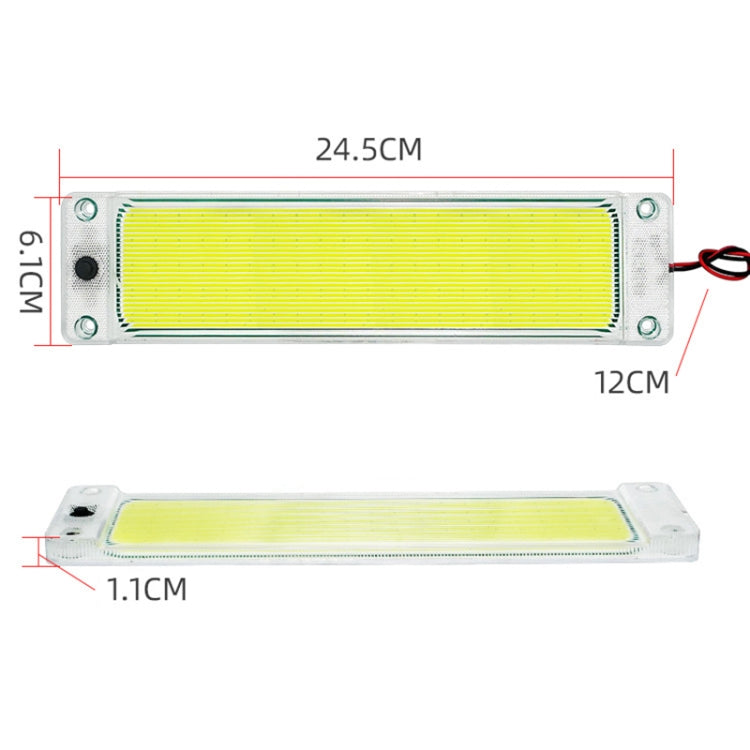 2 PCS ZS-3347 DC12-24V High Bright 108 COB Lamp Beads Car Dome Light Cabin Light Bar - In Car by buy2fix | Online Shopping UK | buy2fix