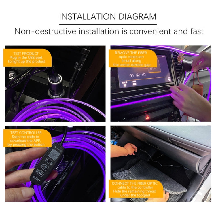 G201 5m Cigarette Lighter Car Colorful RGB Foot LED Atmosphere Light - In Car by buy2fix | Online Shopping UK | buy2fix