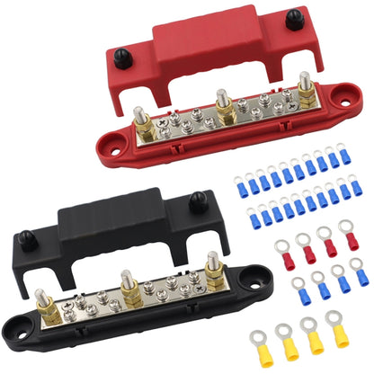 1 Pair 48V 150A M6 Power Distribution Terminal Block Battery Bus Bar Set with Terminal Block - In Car by buy2fix | Online Shopping UK | buy2fix