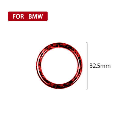 For BMW 3 Series E90 Carbon Fiber Car One-button Start Decorative Sticker, Left and Right Drive(Red) - In Car by buy2fix | Online Shopping UK | buy2fix