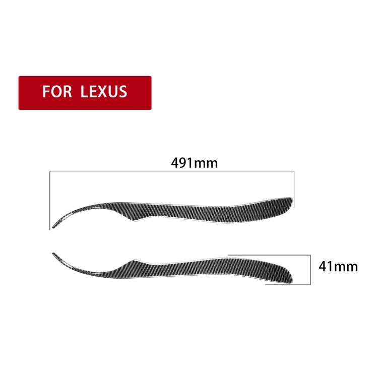 2 PCS / Set Carbon Fiber Car Lamp Eyebrow Decorative Sticker for Lexus IS200 1998-2005, Drop Glue Version - In Car by buy2fix | Online Shopping UK | buy2fix