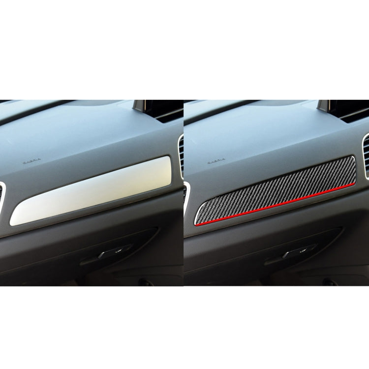 Carbon Fiber Car Co-pilot Trim Red Edge Decorative Sticker for Audi Q3 2013-2018,Right Drive - In Car by buy2fix | Online Shopping UK | buy2fix