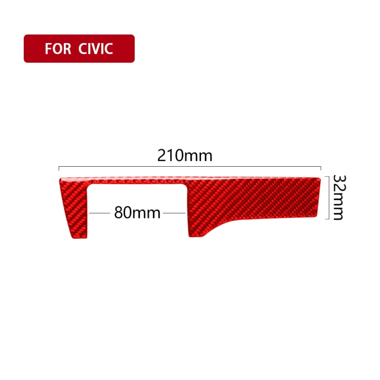 Car Carbon Fiber Headlight Switch Panel Decorative Sticker for Honda Tenth Generation Civic 2016-2019, Left Drive (Red) - In Car by buy2fix | Online Shopping UK | buy2fix