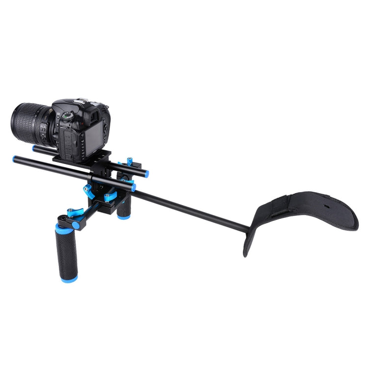 YELANGU YLG0102A-A01 Dual Handle Shoulder Mount Support Kit DSLR Rig(Black) - Camera Accessories by YELANGU | Online Shopping UK | buy2fix