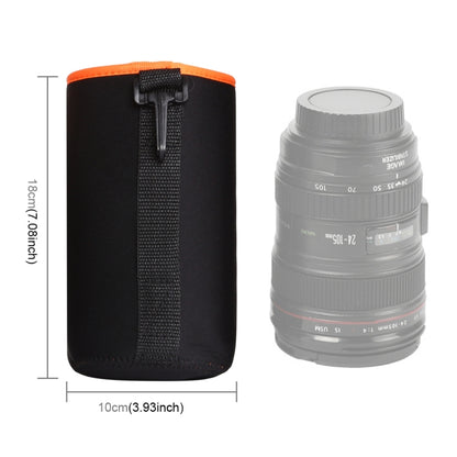 SLR Camera Lens Bag Micro Single Lens Bag Lens Inner Bile Bag Waterproof Protective Case Plus Velvet Thickening, Diameter: 10cm, Height: 18cm(Orange) - Camera Accessories by buy2fix | Online Shopping UK | buy2fix