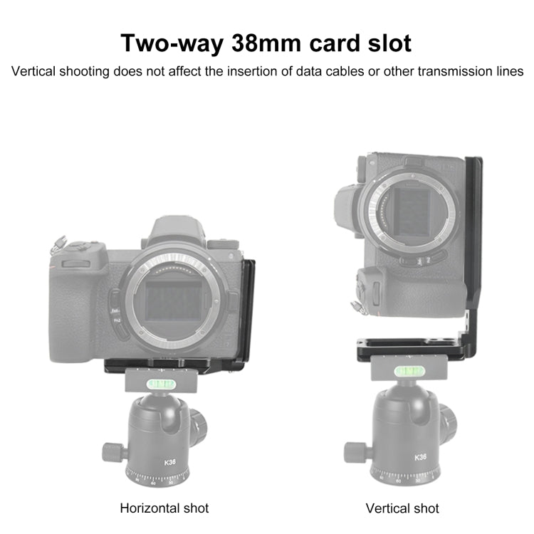 1/4 inch  Vertical Shoot Quick Release L Plate Bracket Base Holder for Nikon Z6 / Z7 - Camera Accessories by buy2fix | Online Shopping UK | buy2fix