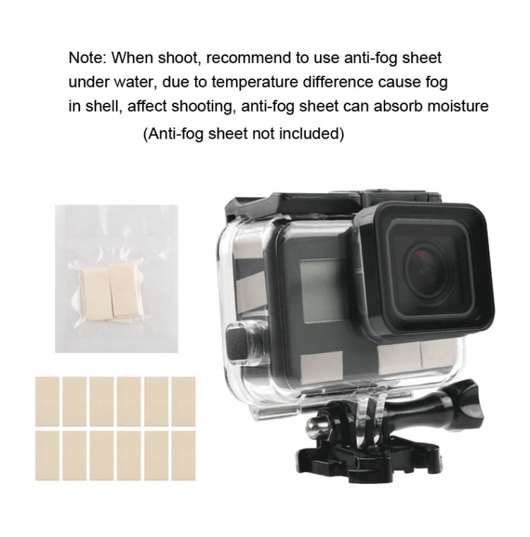 45m Waterproof Housing Protective Case + Touch Screen Back Cover for GoPro NEW HERO /HERO6 /5, with Buckle Basic Mount & Screw & (Purple, Red, Pink) Filters, No Need to Remove Lens (Transparent) - DJI & GoPro Accessories by buy2fix | Online Shopping UK | buy2fix