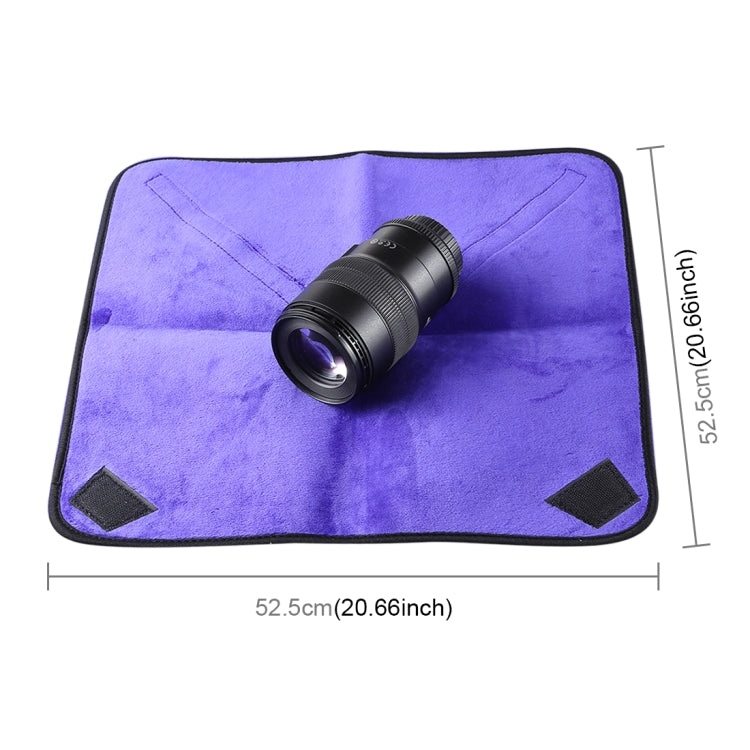 Hundred-folding Cloth Photography Camera SLR Liner Lens Bag Thickening Wrapped Cloth Plus Velvet, Size: 55x55cm (Purple) - Camera Accessories by buy2fix | Online Shopping UK | buy2fix