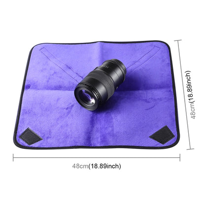 Hundred-folding Cloth Photography Camera SLR Liner Lens Bag Thickening Wrapped Cloth Plus Velvet, Size: 50x50cm (Purple) - Camera Accessories by buy2fix | Online Shopping UK | buy2fix