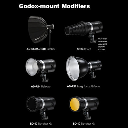 Godox  AD300 Pro 300Ws TTL HSS Pocket Flash Outdoor Speedlite Light &#8203;Kits(AU Plug) - Camera Accessories by Godox | Online Shopping UK | buy2fix