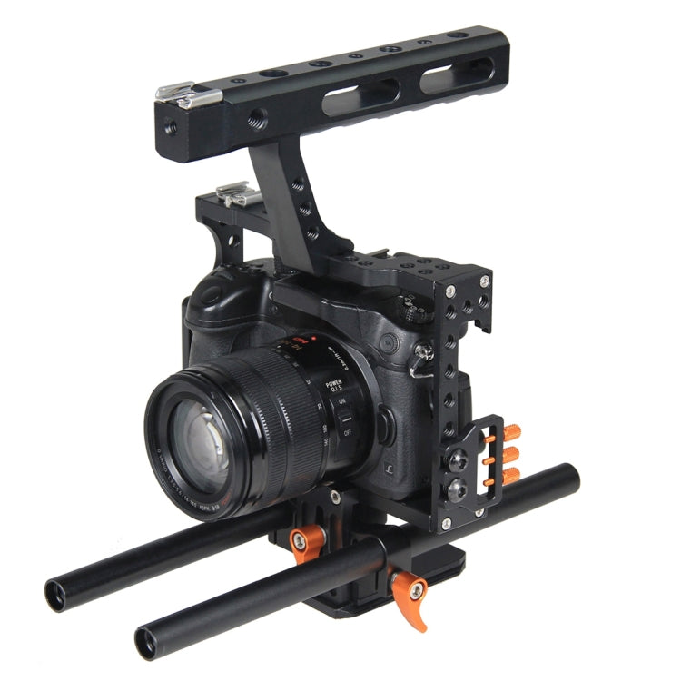 YELANGU YLG0904A-C Handle Video Camera Cage Stabilizer for Panasonic Lumix DMC-GH4 / Sony A7 & A7S & A7R & A7RII & A7SII(Orange) - Camera Accessories by YELANGU | Online Shopping UK | buy2fix