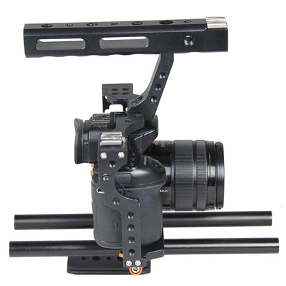 YELANGU YLG0904A-C Handle Video Camera Cage Stabilizer for Panasonic Lumix DMC-GH4 / Sony A7 & A7S & A7R & A7RII & A7SII(Orange) - Camera Accessories by YELANGU | Online Shopping UK | buy2fix