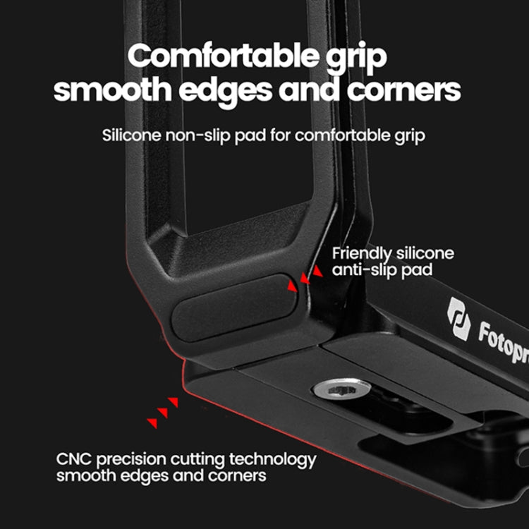 Fotopro QAL-88 2 in 1 Vertical Shoot 1 / 4 inch  Quick Release L Plate Bracket Base Holder(Black) - L-Bracket by Fotopro | Online Shopping UK | buy2fix