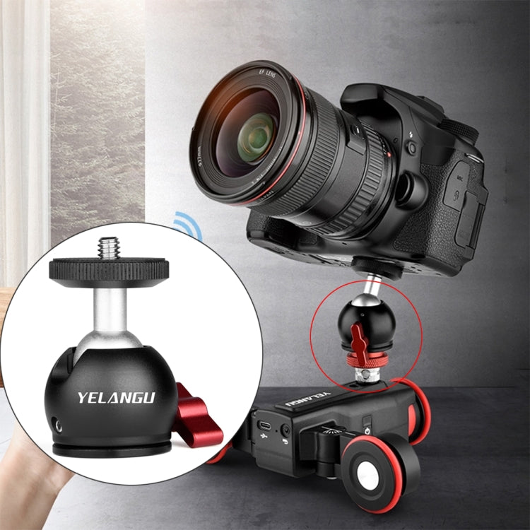 YELANGU 360 Degree Panoramic Metal Tripod Ball Head Adapter for Dolly Car (Black) - Camera Accessories by YELANGU | Online Shopping UK | buy2fix