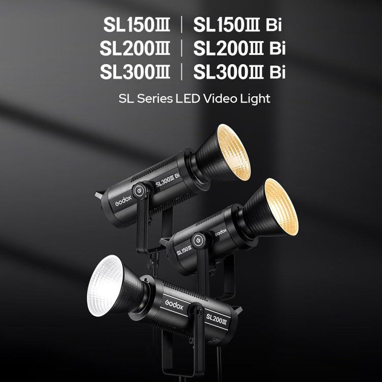 Godox SL150IIIBi 160W Bi-Color 2800K-6500K LED Video Light(UK Plug) - Shoe Mount Flashes by Godox | Online Shopping UK | buy2fix