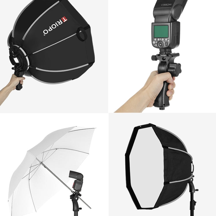 TRIOPO KS65 65cm Speedlite Flash Octagon Parabolic Softbox Diffuser with Bracket Mount Handle for Speedlite -  by TRIOPO | Online Shopping UK | buy2fix