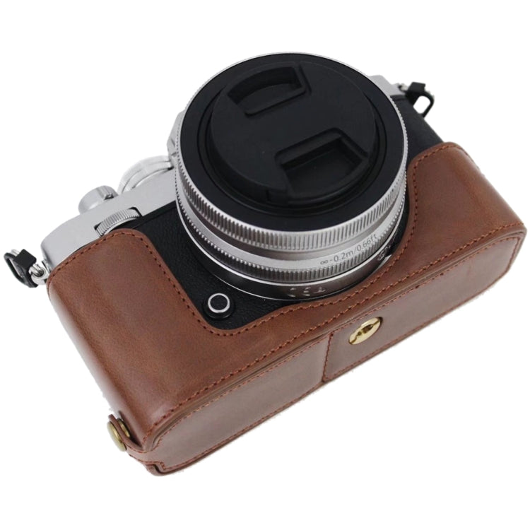1/4 inch Thread PU Leather Camera Half Case Base for Nikon Z fc (Khaki) - Camera Accessories by buy2fix | Online Shopping UK | buy2fix