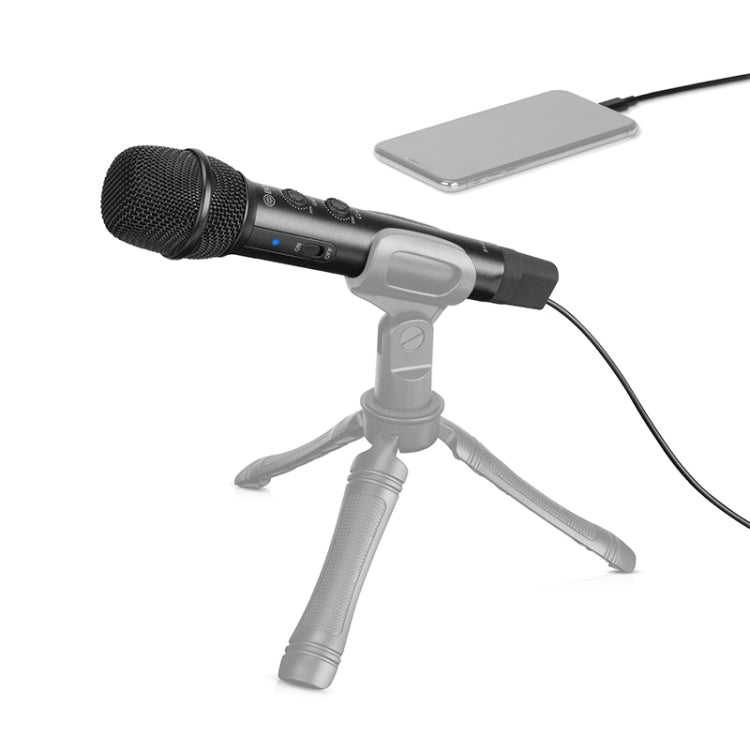 BOYA BY-HM2 Professional Handheld Condenser Microphone 3.5mm Headphone Port with 8 Pin / Type-C / USB Interface 1.2m Extension Cable & Holder - Microphone by BOYA | Online Shopping UK | buy2fix