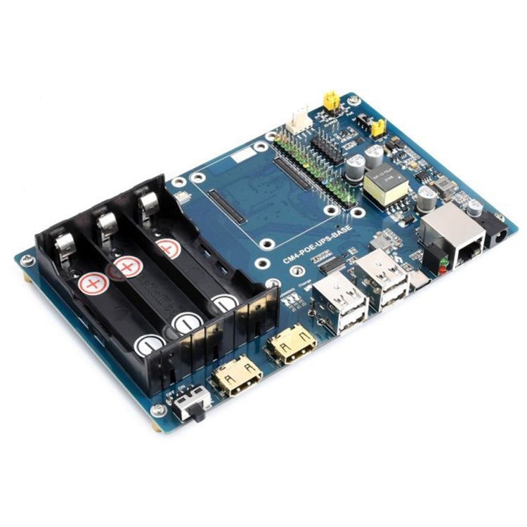 Waveshare PoE UPS Base Board for Raspberry Pi CM4, Gigabit Ethernet, Dual HDMI, Quad USB2.0 - Modules Expansions Accessories by WAVESHARE | Online Shopping UK | buy2fix