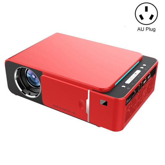 T6 2000ANSI Lumens 1080P LCD Mini Theater Projector, Phone Version, AU Plug(Red) - Consumer Electronics by buy2fix | Online Shopping UK | buy2fix