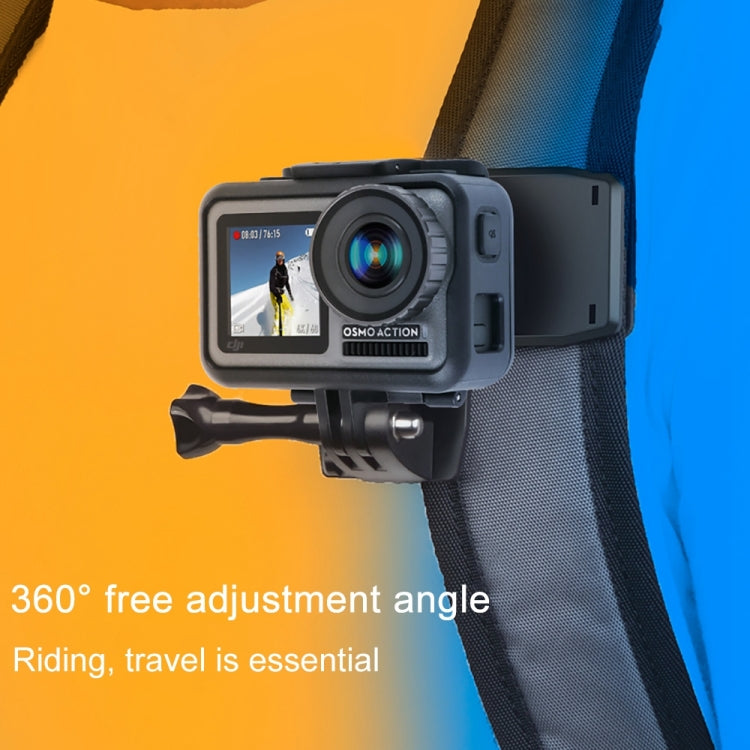 RUIGPRO 360 Degree Rotation Backpack Rec-Mounts Clip Clamp Mount with Screw for GoPro HERO9 Black / HERO8 Black /7 /6 /5 /5 Session /4 Session /4 /3+ /3 /2 /1, DJI Osmo Action, Xiaoyi and Other Action Cameras(Black) - DJI & GoPro Accessories by RUIGPRO | Online Shopping UK | buy2fix