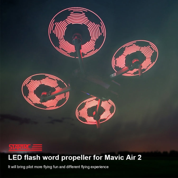 STARTRC 1 Pair Foldable Color LED DIY Flash Editable Word Lamp Propellers for DJI Mavic Air 2 - DIY Propeller by buy2fix | Online Shopping UK | buy2fix