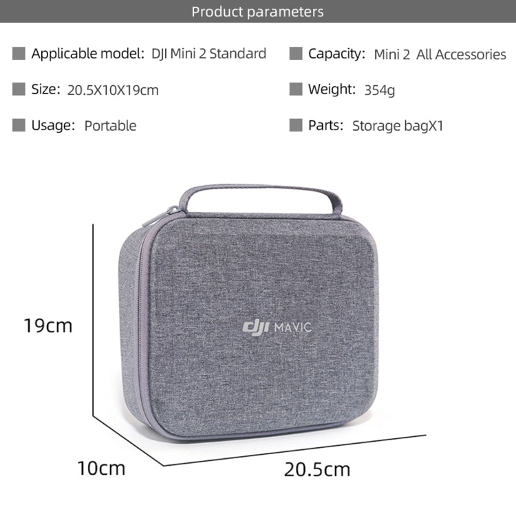 DJI Portable Waterproof Nylon Box Case Storage Bag for DJI Mini 2 Drone(Grey) - DJI & GoPro Accessories by DJI | Online Shopping UK | buy2fix