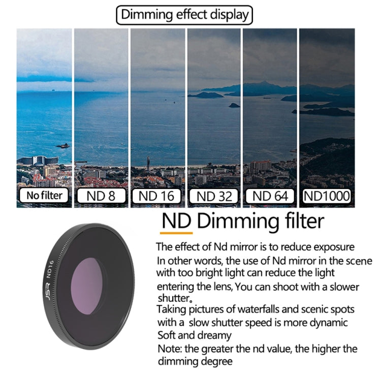 JSR 8 in 1 Streak Blue CPL ND8 ND16 ND32 ND64 STAR NIGHT Lens Filter For DJI Osmo Action 3 - Lens Filter by JSR | Online Shopping UK | buy2fix