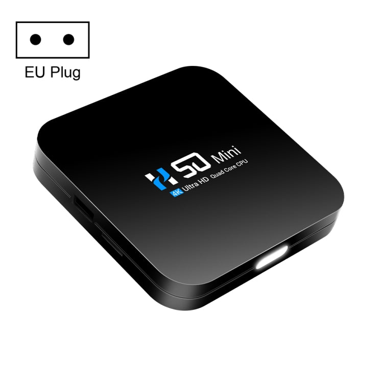 H50 Mini 4K Smart Network TV Box, Android 10.0, RK3318 Quad Core, 2GB+32GB, EU Plug - Consumer Electronics by buy2fix | Online Shopping UK | buy2fix