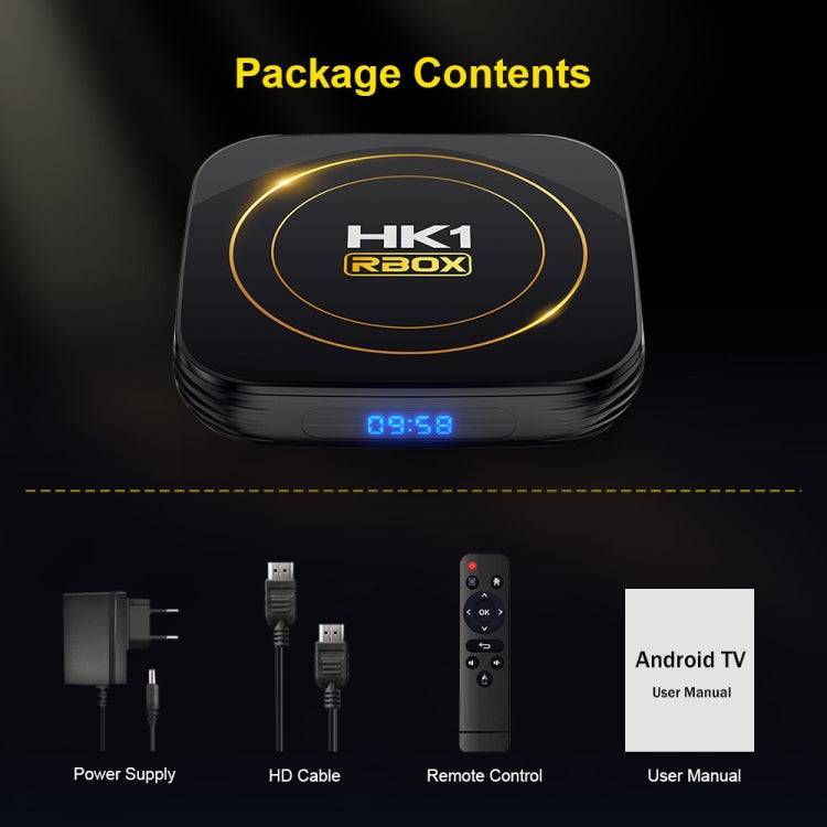 HK1 RBOX-H8S 4K Ultra HD Android 12.0 Smart TV Box with Remote Control, Allwinner H618 Quad-Core, 4GB+64GB(US Plug) - Others by buy2fix | Online Shopping UK | buy2fix