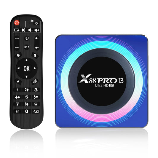 Acrylic X88 Pro 13 8K Ultra HD Android 13.0 Smart TV Box with Remote Control, RK3528 Quad-Core, 4G+32GB(US Plug) - Others by buy2fix | Online Shopping UK | buy2fix