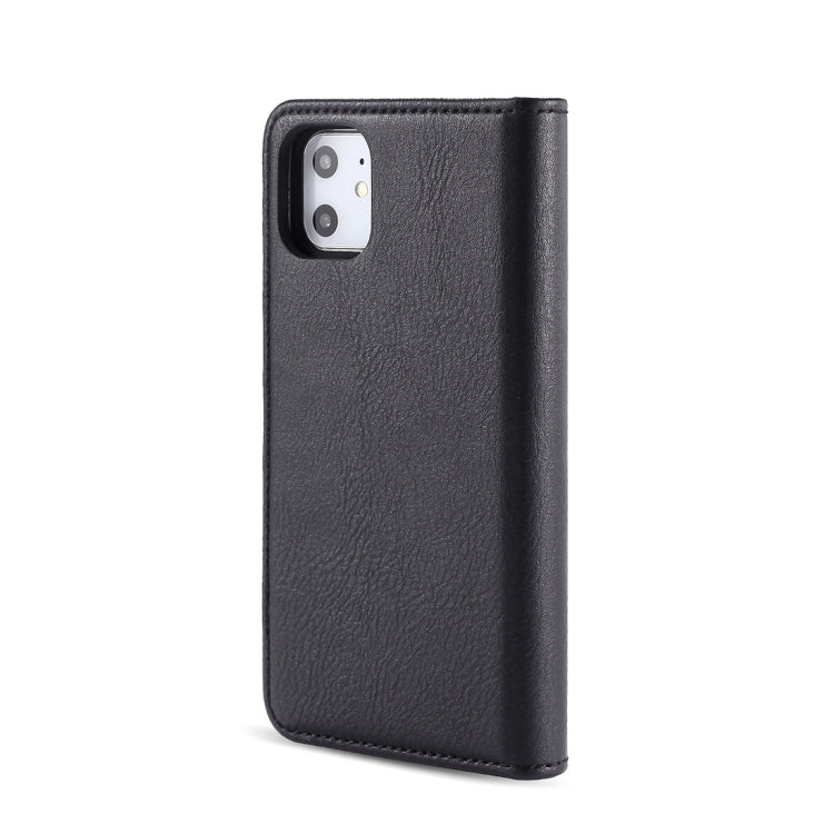 For iPhone 11 DG.MING Crazy Horse Texture Flip Detachable Magnetic Leather Case with Holder & Card Slots & Wallet (Black) - iPhone 11 Cases by DG.MING | Online Shopping UK | buy2fix