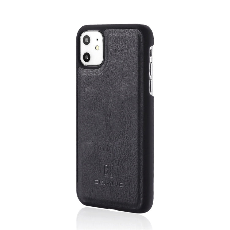 For iPhone 11 DG.MING Crazy Horse Texture Flip Detachable Magnetic Leather Case with Holder & Card Slots & Wallet (Black) - iPhone 11 Cases by DG.MING | Online Shopping UK | buy2fix