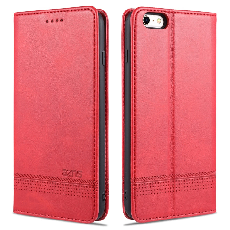 AZNS Magnetic Calf Texture Horizontal Flip Leather Case with Card Slots & Holder & Wallet For iPhone 8 / 7(Red) - More iPhone Cases by AZNS | Online Shopping UK | buy2fix