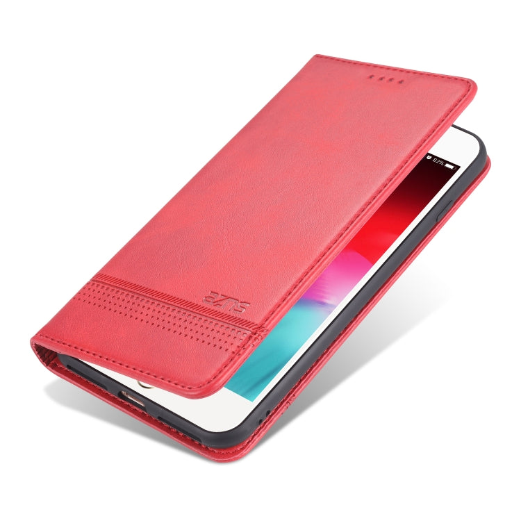 AZNS Magnetic Calf Texture Horizontal Flip Leather Case with Card Slots & Holder & Wallet For iPhone 8 Plus/7 Plus(Red) - More iPhone Cases by AZNS | Online Shopping UK | buy2fix