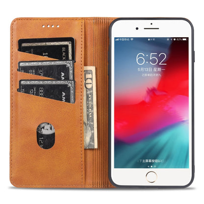 AZNS Magnetic Calf Texture Horizontal Flip Leather Case with Card Slots & Holder & Wallet For iPhone 8 Plus/7 Plus(Red) - More iPhone Cases by AZNS | Online Shopping UK | buy2fix