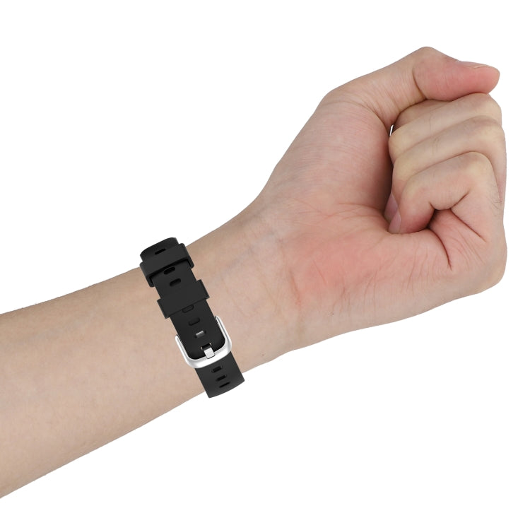 For Fitbit Inspire 2 TPE Watch Band, Size:S(Black) - Smart Wear by buy2fix | Online Shopping UK | buy2fix
