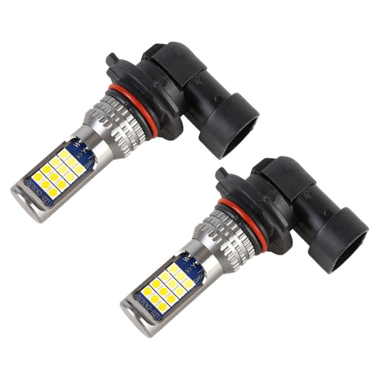 9006 2 PCS DC12-24V / 8.6W Car Double Colors Fog Lights with 24LEDs SMD-3030 & Constant Current, Bag Packaging(White Light + Gold Light) - In Car by buy2fix | Online Shopping UK | buy2fix