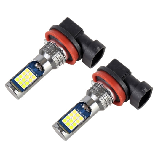 H11 / H8 2 PCS DC12-24V / 8.6W Car Double Colors Fog Lights with 24LEDs SMD-3030 & Constant Current, Bag Packaging(White Light + Lime Light) - In Car by buy2fix | Online Shopping UK | buy2fix