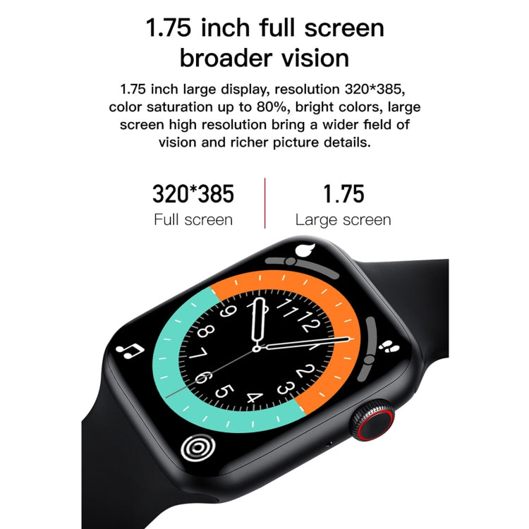 T500+ 1.75 inch IPS Screen IP67 Waterproof Smart Watch, Support Sleep Monitor / Heart Rate Monitor / Bluetooth Call, Style:Sport Button Strap(Red) - Smart Wear by buy2fix | Online Shopping UK | buy2fix