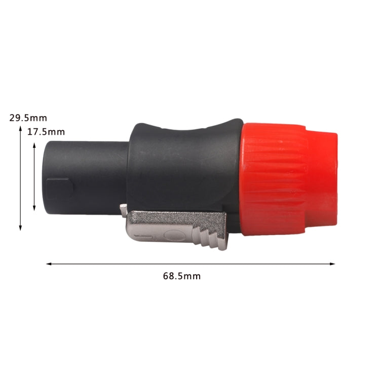 NL4FC 2221 4 Pin Plug Male Speaker Audio Connector(Red) - Consumer Electronics by buy2fix | Online Shopping UK | buy2fix
