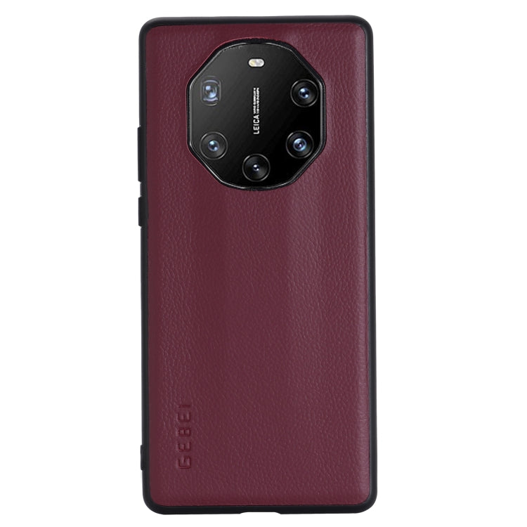 For Huawei Mate 40 RS GEBEI Full-coverage Shockproof Leather Protective Case(Wine Red) - Huawei Cases by GEBEI | Online Shopping UK | buy2fix