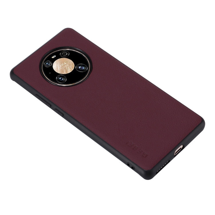 For Huawei Mate 40 Pro GEBEI Full-coverage Shockproof Leather Protective Case(Red) - Huawei Cases by GEBEI | Online Shopping UK | buy2fix