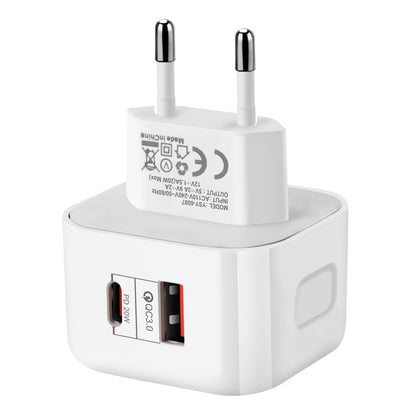 YSY-6087 20W PD + QC 3.0 Dual Ports Travel Charger Power Adapter, EU Plug - Apple Accessories by buy2fix | Online Shopping UK | buy2fix