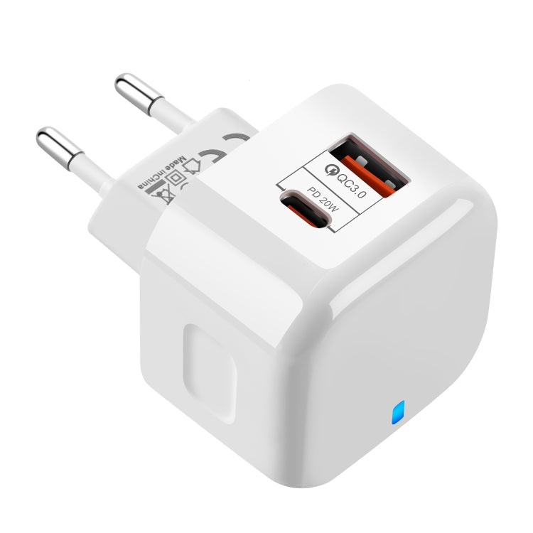 YSY-6087 20W PD + QC 3.0 Dual Ports Travel Charger Power Adapter, EU Plug - Apple Accessories by buy2fix | Online Shopping UK | buy2fix